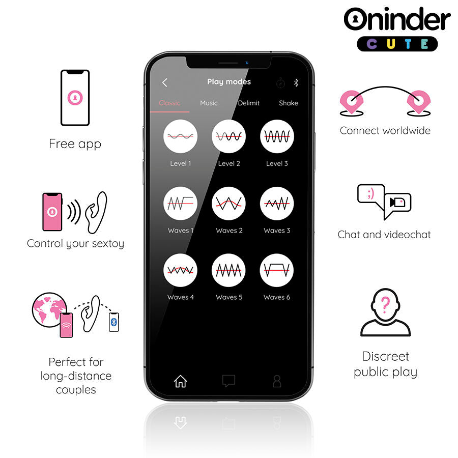 Vibrador ONINDER Rabbit – Doble Estimulación Clitorial y Vaginal con App Inteligente