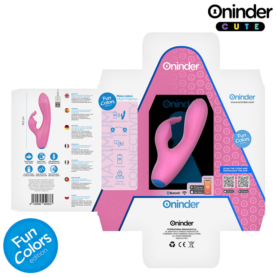 Vibrador ONINDER Rabbit – Doble Estimulación Clitorial y Vaginal con App Inteligente