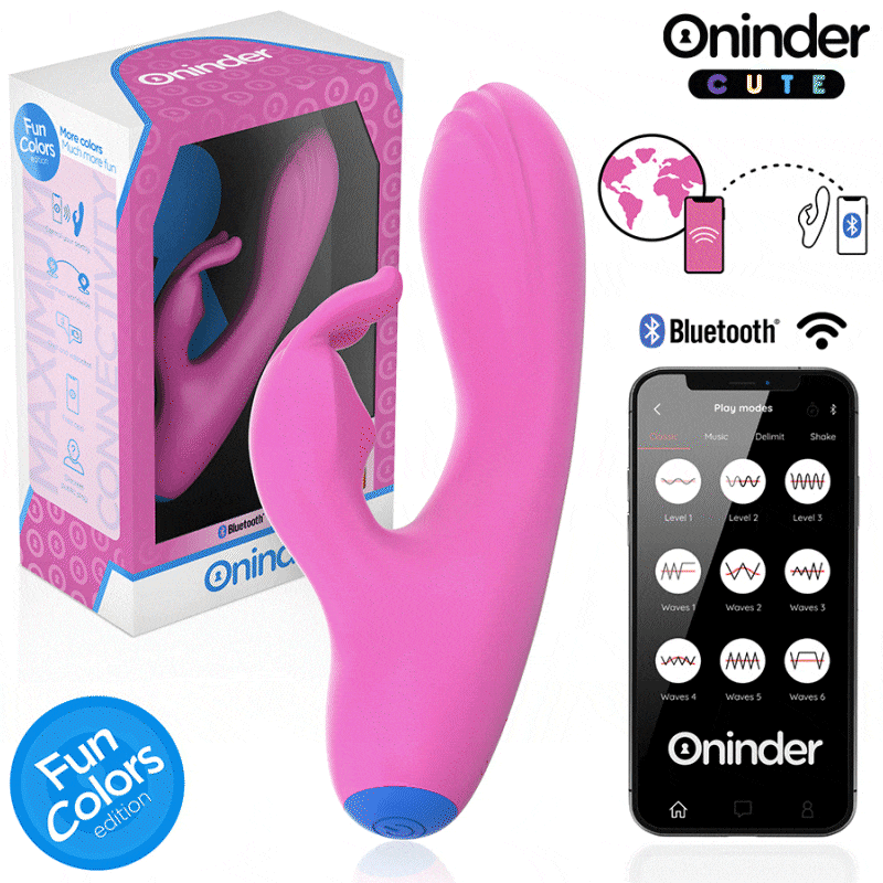 Vibrador ONINDER Rabbit – Doble Estimulación Clitorial y Vaginal con App Inteligente