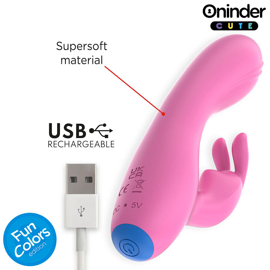 Vibrador ONINDER Rabbit – Doble Estimulación Clitorial y Vaginal con App Inteligente