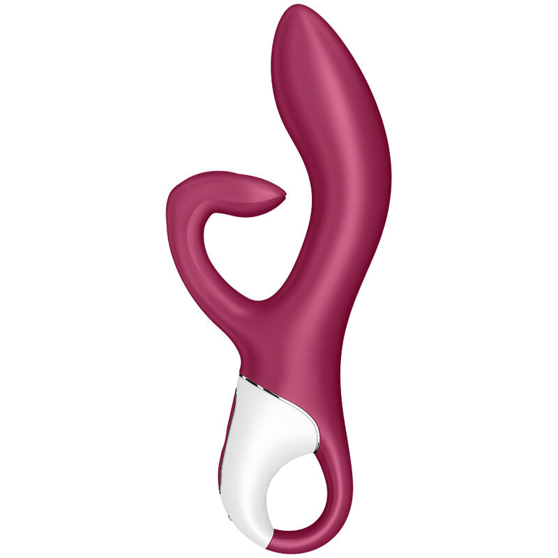 Vista lateral del Satisfyer Embrace Me G-Spot Vibrator en color Berry