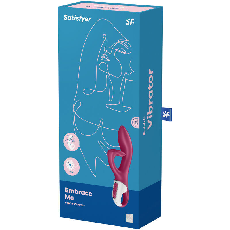 Caja del Satisfyer Embrace Me G-Spot Vibrator en Berry