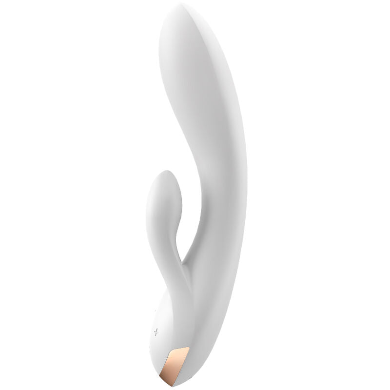 Vista lateral de Vibrador Satisfyer Double Flex Blanco
