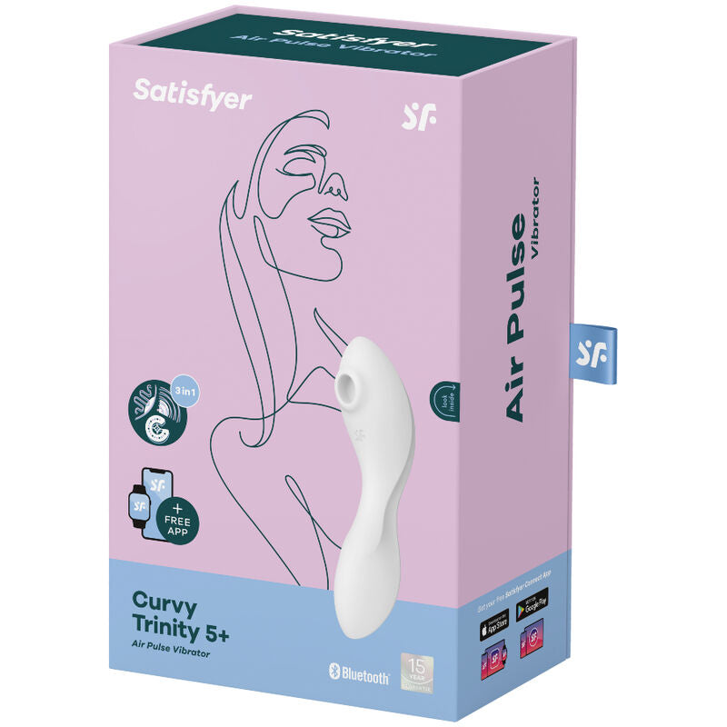 Satisfyer manejable a través de app de color blanco con estimulador de punto g